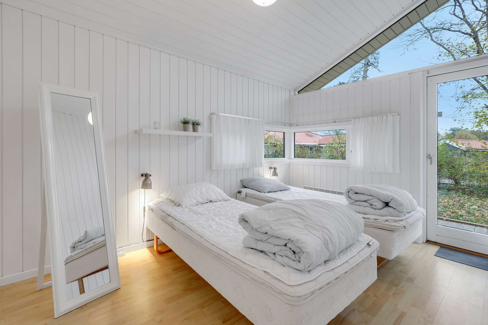 Sovevaerelse i sommerhuset i Balka Strand