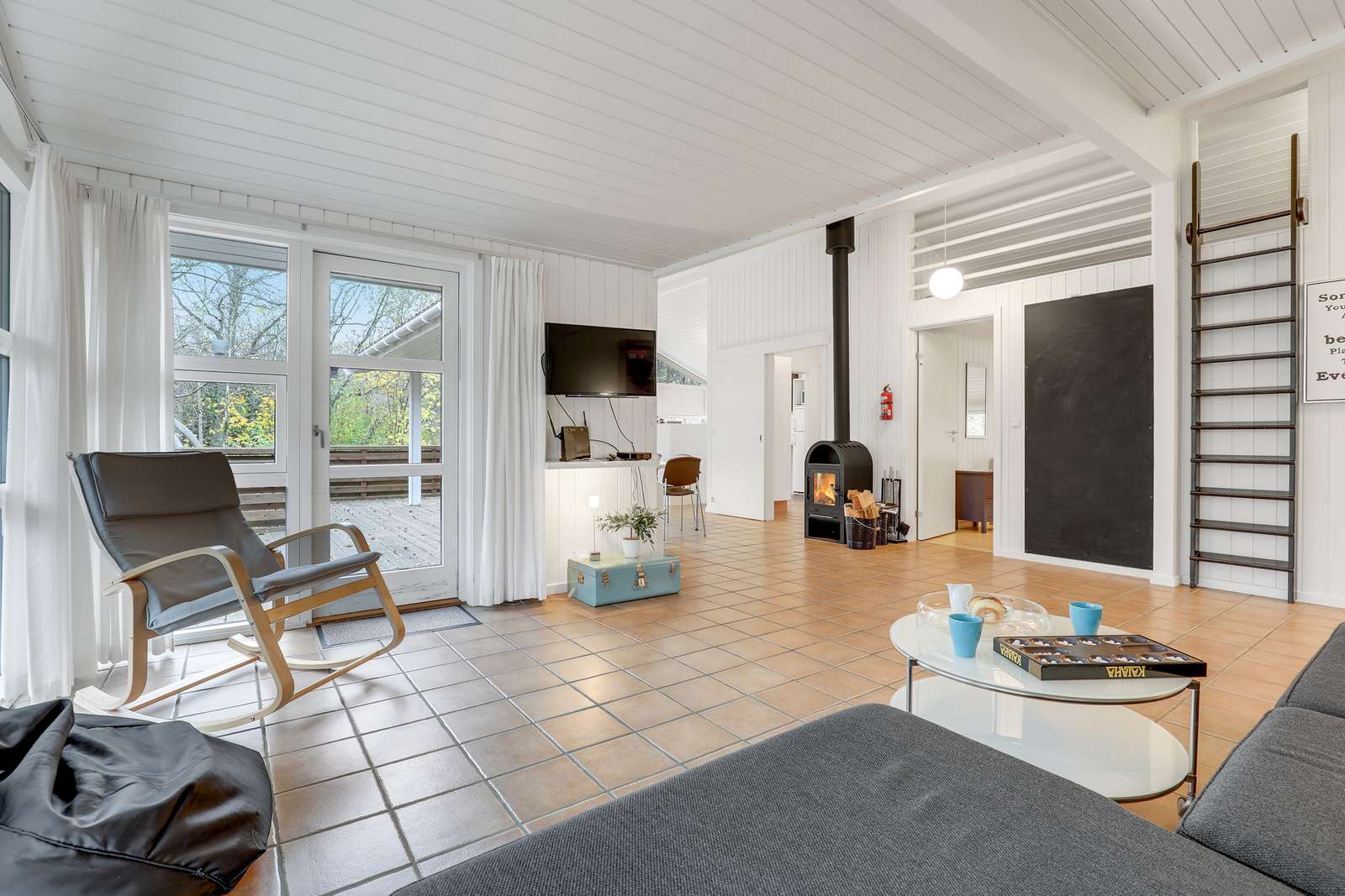 Stuen i sommerhuset i Balka Strand